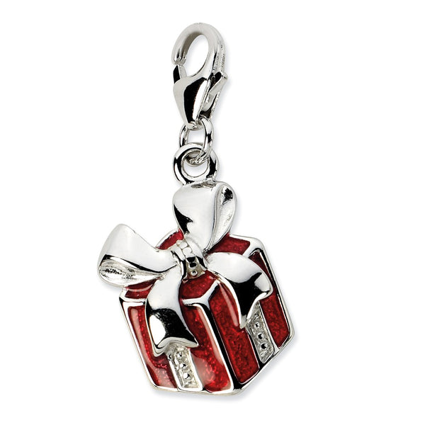 Polished,Enamel,Sterling Silver,Fancy Lobster Clasp,Rhodium-Plated