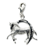 Polished,3-D,Sterling Silver,Fancy Lobster Clasp,Rhodium-Plated