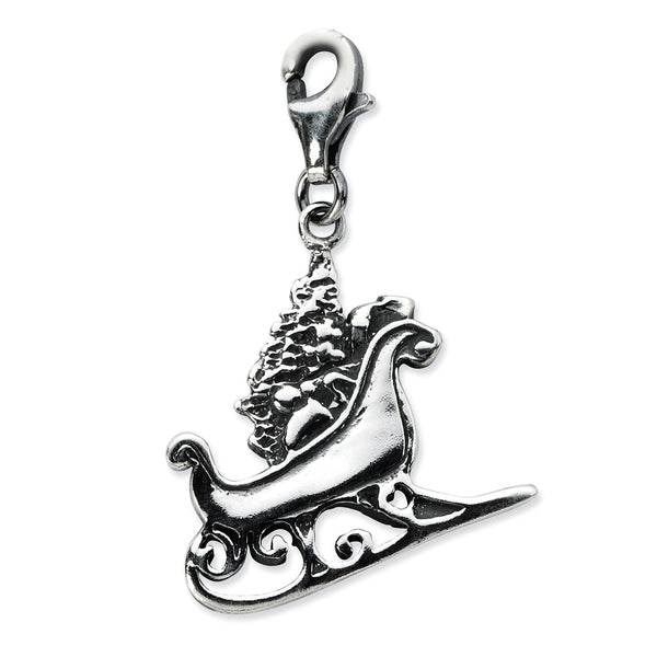 Polished,Antique Finish,Sterling Silver,Fancy Lobster Clasp,Rhodium-Plated