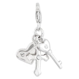 3-D,Sterling Silver,Fancy Lobster Clasp,Crystal From Swarovski,Rhodium-Plated