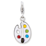 Polished,3-D,Enamel,Sterling Silver,Fancy Lobster Clasp,Rhodium-Plated