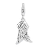 Polished,3-D,Sterling Silver,Fancy Lobster Clasp,Rhodium-Plated