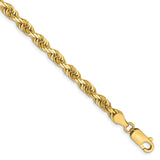 Solid,Diamond Cut,14K Yellow Gold,Lobster Clasp