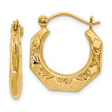 Earrings,Shrimp / Creole,Gold,Yellow,14K,11 mm,4 mm,Pair,Wire & Clutch,Hoop,Between $100-$200