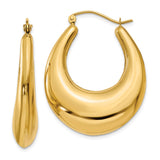 Earrings,Shrimp / Creole,Gold,Yellow,14K,16 mm,6 mm,Pair,Wire & Clutch,Hoop,Between $200-$400
