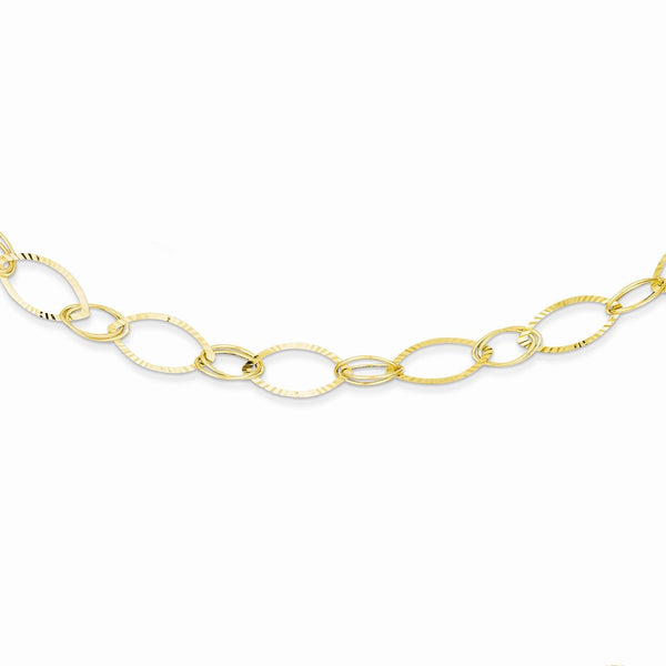 Necklaces,Fancy,Chain Styles,Gold,Yellow,14K,36 in,7 mm,Spring Ring,Fancy