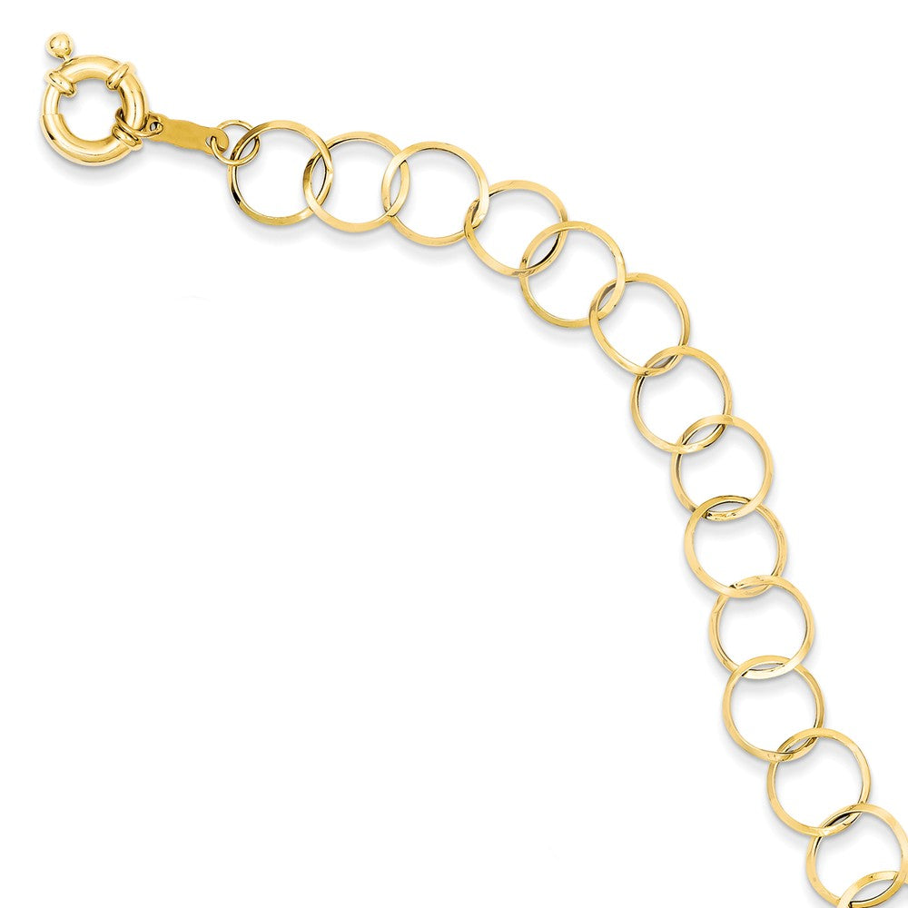 Polished,14K Yellow Gold,Fancy Springlock Clasp