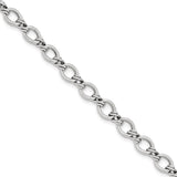 Polished,14K White Gold,Fancy Lobster Clasp,Textured