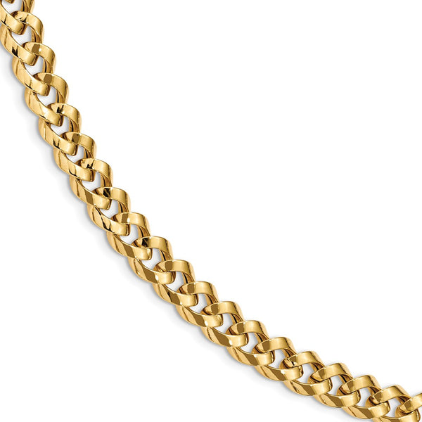 14K Yellow Gold Polished Curb Chain Bracelet