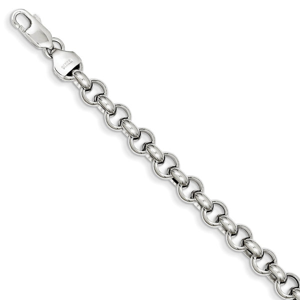 Polished,14K White Gold,Hollow,Fancy Lobster Clasp