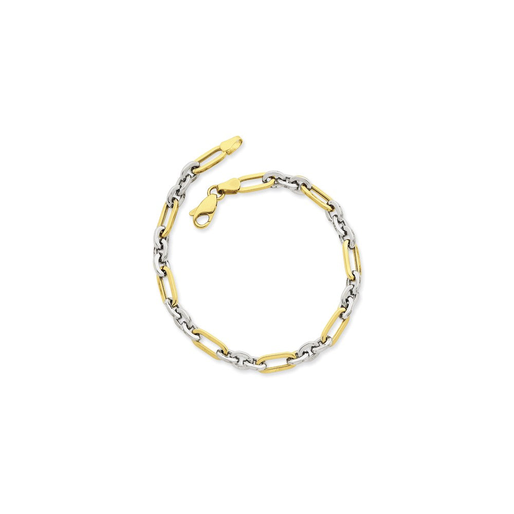 Polished,14K Two-Tone,Lobster Clasp