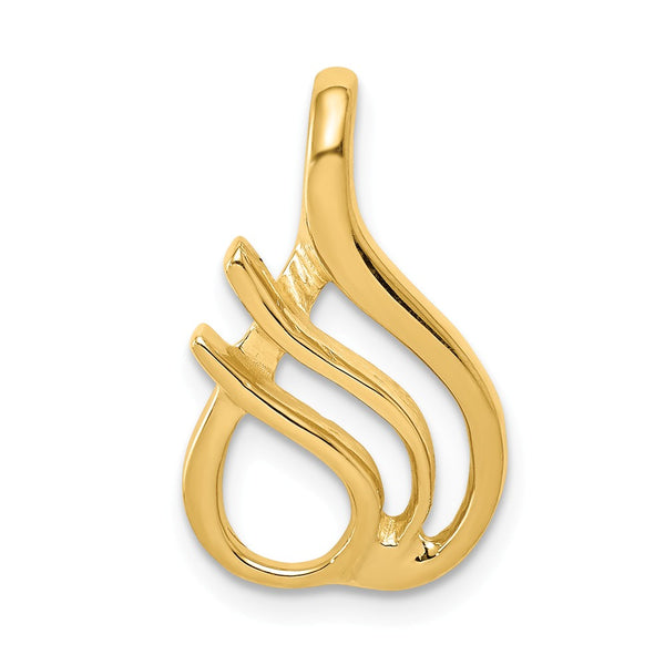 Solid,Casted,Polished,14K Yellow Gold,Fits Up to 2mm Regular,Fits Up to 4mm Fancy