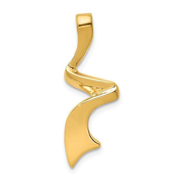 Solid,Casted,Polished,14K Yellow Gold,Hidden Bail,Fits Up to 2mm Regular,Fits Up to 6mm Fancy