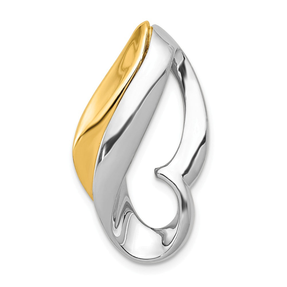 Solid,Casted,Polished,14K Two-Tone,Fits Up to 6mm Regular,Fits Up to 8mm Fancy