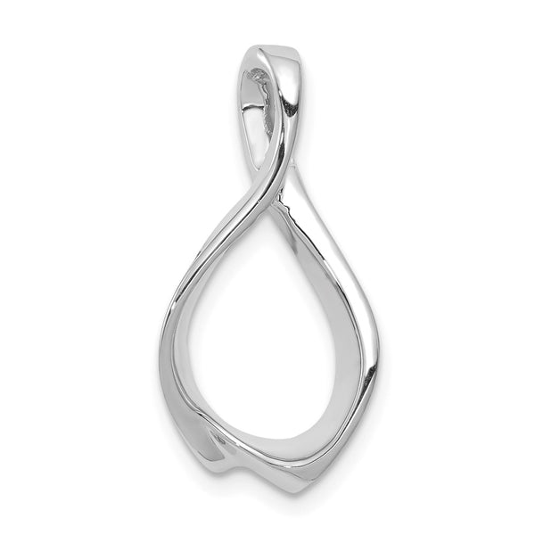 Solid,Casted,Polished,14K White Gold,Fits Up to 2mm Regular,Fits Up to 4mm Fancy