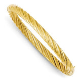 Bracelets,Bangle,Gold,Yellow,14K,5.5 mm,Polished,5.5 mm,Hinged,Safety Bar,Above $600