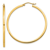 Earrings,Hoop,Gold,Yellow,14K,45 mm,2 mm,Pair,Wire & Clutch,Hoop,Between $200-$400