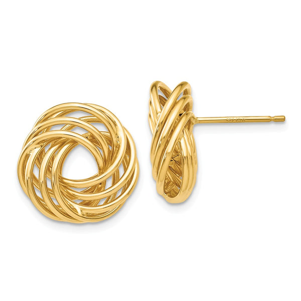 Polished,14K Yellow Gold,Post