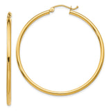 Earrings,Hoop,Gold,Yellow,14K,45 mm,2 mm,Pair,Wire & Clutch,Hoop,Between $200-$400