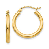 Earrings,Hoop,Gold,Yellow,14K,20 mm,2.5 mm,Pair,Wire & Clutch,Hoop,Between $100-$200
