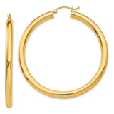 Earrings,Hoop,Gold,Yellow,14K,50 mm,4 mm,Pair,Wire & Clutch,Hoop,Between $200-$400