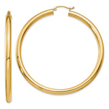 Earrings,Hoop,Gold,Yellow,14K,60 mm,4 mm,Pair,Wire & Clutch,Hoop,Above $600