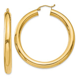 Earrings,Hoop,Gold,Yellow,14K,45 mm,5 mm,Pair,Wire & Clutch,Hoop,Above $600