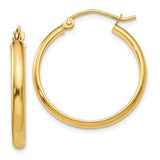 Earrings,Hoop,Gold,Yellow,14K,19 mm,2.75 mm,Pair,Wire & Clutch,Hoop,Between $100-$200
