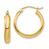 Earrings,Hoop,Gold,Yellow,14K,16 mm,3.75 mm,Pair,Wire & Clutch,Hoop,Between $100-$200