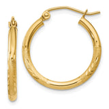 Earrings,Hoop,Gold,Yellow,14K,20 mm,2 mm,Pair,Wire & Clutch,Hoop,Between $100-$200