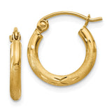 Earrings,Hoop,Gold,Yellow,14K,13 mm,2 mm,Pair,Wire & Clutch,Hoop,Under $100
