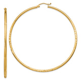 Earrings,Hoop,Gold,Yellow,14K,65 mm,2 mm,Pair,Wire & Clutch,Hoop,Between $200-$400