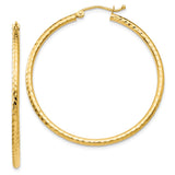 Earrings,Hoop,Gold,Yellow,14K,40 mm,2 mm,Pair,Wire & Clutch,Hoop,Between $100-$200