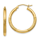 Earrings,Hoop,Gold,Yellow,14K,20 mm,2.5 mm,Pair,Wire & Clutch,Hoop,Between $100-$200