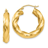 Earrings,Hoop,Gold,Yellow,14K,17 mm,5 mm,Pair,Wire & Clutch,Hoop,Between $400-$600