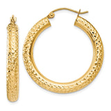 Earrings,Hoop,Gold,Yellow,14K,30 mm,4 mm,Pair,Wire & Clutch,Hoop,Between $200-$400