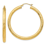 Earrings,Hoop,Gold,Yellow,14K,45 mm,4 mm,Pair,Wire & Clutch,Hoop,Between $200-$400