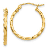Earrings,Hoop,Gold,Yellow,14K,15 mm,2 mm,Pair,Wire & Clutch,Hoop,Between $100-$200