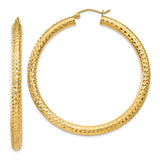 Earrings,Hoop,Gold,Yellow,14K,50 mm,4 mm,Pair,Wire & Clutch,Hoop,Between $400-$600