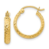 Earrings,Hoop,Gold,Yellow,14K,15 mm,2.8 mm,Wire & Clutch,Hoop,Under $100