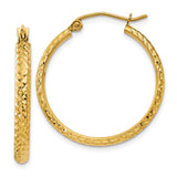 Earrings,Hoop,Gold,Yellow,14K,25 mm,2.8 mm,Wire & Clutch,Hoop,Between $100-$200