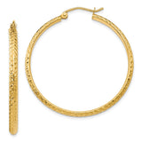 Earrings,Hoop,Gold,Yellow,14K,37 mm,2.8 mm,Wire & Clutch,Hoop,Between $200-$400