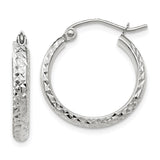 Earrings,Hoop,Gold,White,14K,18 mm,2.8 mm,Rhodium,Wire & Clutch,Hoop,Between $100-$200