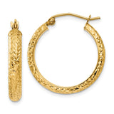Earrings,Hoop,Gold,Yellow,14K,22 mm,3.5 mm,Wire & Clutch,Hoop,Between $100-$200