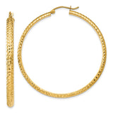 Earrings,Hoop,Gold,Yellow,14K,46 mm,3.5 mm,Wire & Clutch,Hoop,Between $200-$400