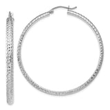 Earrings,Hoop,Gold,White,14K,46 mm,3.5 mm,Rhodium,Wire & Clutch,Hoop,Between $200-$400
