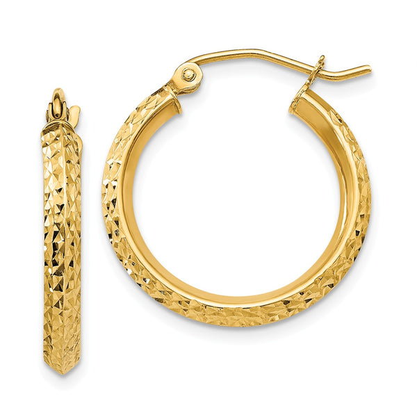 Earrings,Hoop,Gold,Yellow,14K,20 mm,2.5 mm,Wire & Clutch,Hoop,Between $100-$200