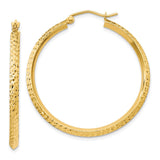 Earrings,Hoop,Gold,Yellow,14K,35 mm,2.5 mm,Wire & Clutch,Hoop,Between $200-$400