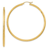 Earrings,Hoop,Gold,Yellow,14K,55 mm,2.5 mm,Wire & Clutch,Hoop,Between $400-$600