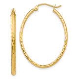 Earrings,Hoop,Gold,Yellow,14K,22 mm,2.5 mm,Pair,Wire & Clutch,Hoop,Between $100-$200
